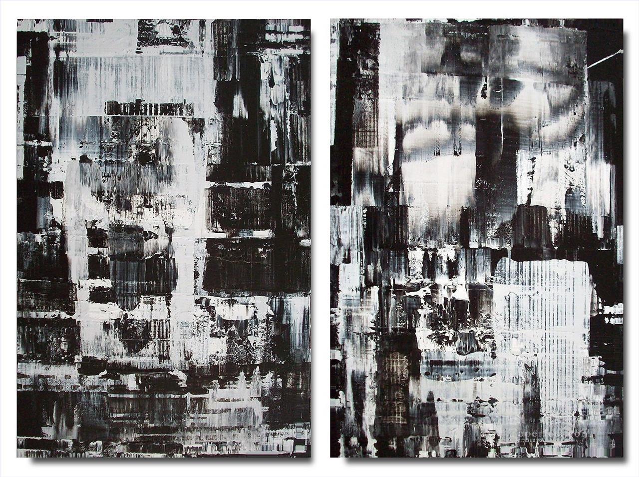 black and white pattern 2 Oil Paintings